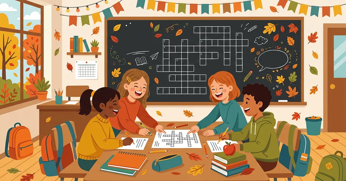 Back to School Crossword Puzzles for Teachers and Students